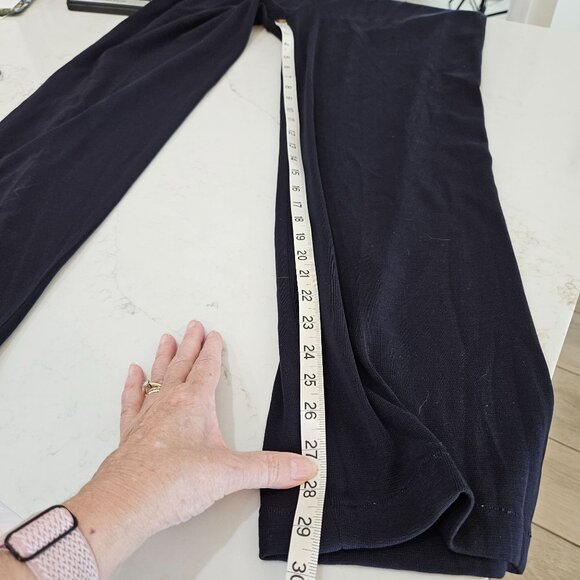 Misook Santana Knit Pants XL Navy Pull-On Acrylic Blend Quiet Luxury Old Money - Picture 7 of 10